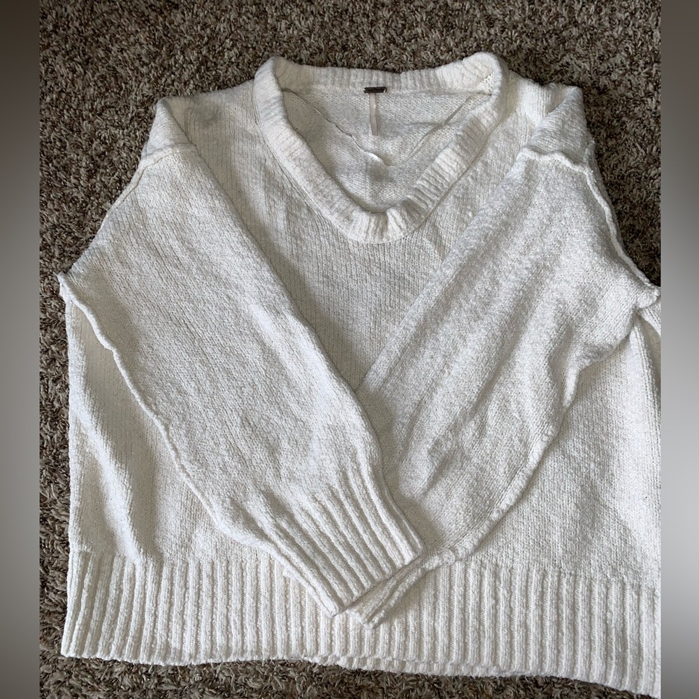 Free People white Sweater